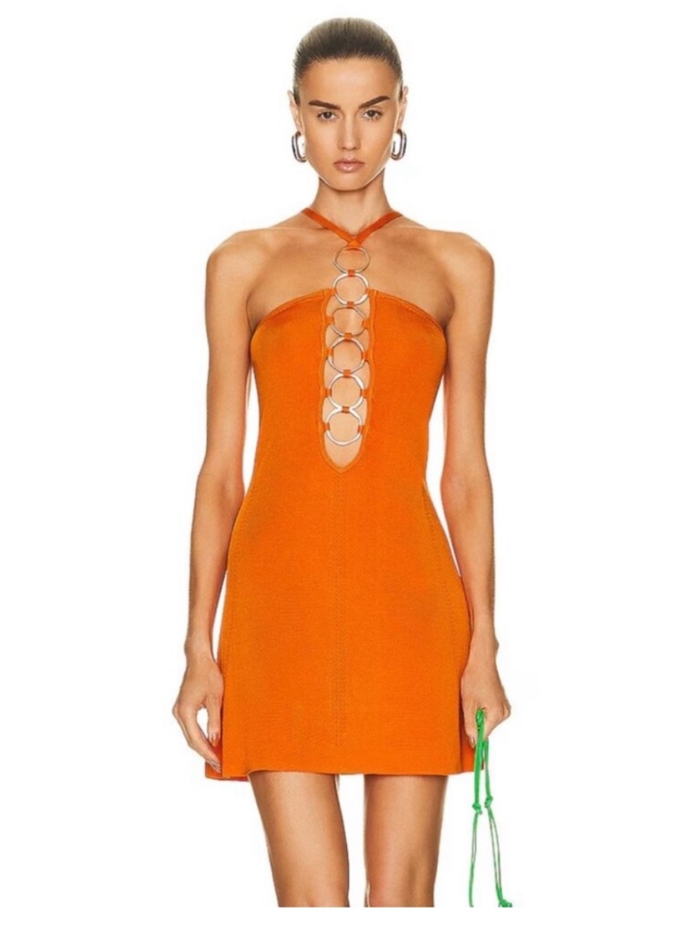 Cult Gaia Delilah Knit Dress in Papaya | Size S